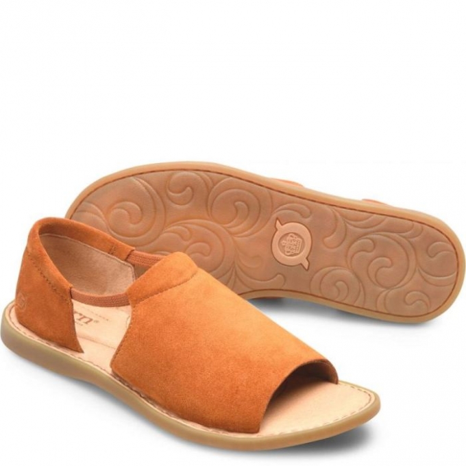 Women's Born Cove Modern Sandals - Cognac Suede (Brown)