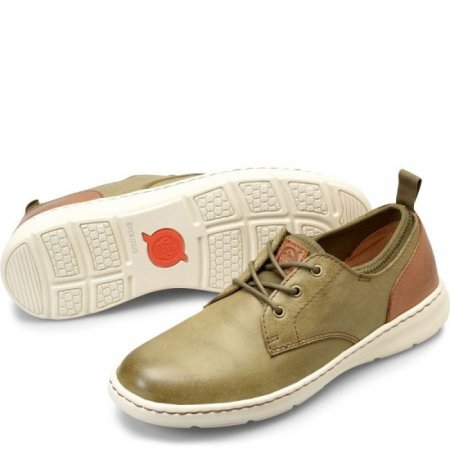 Men's Born Marcus Slip-Ons & Lace-Ups - Olive Brown Terra Combo (Green)