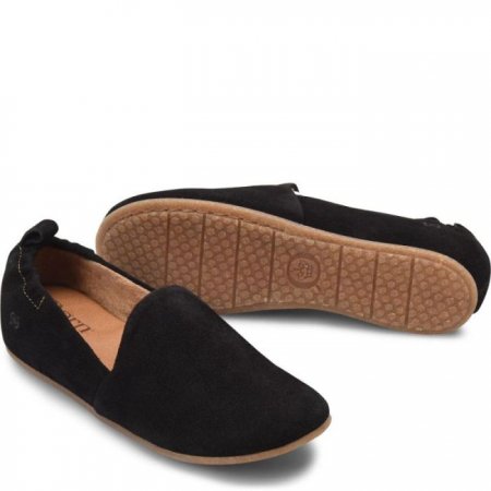 Women's Born Margarite Slip-Ons & Lace-Ups - Black Suede (Black)